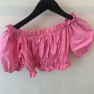 Pink ZARA crop top